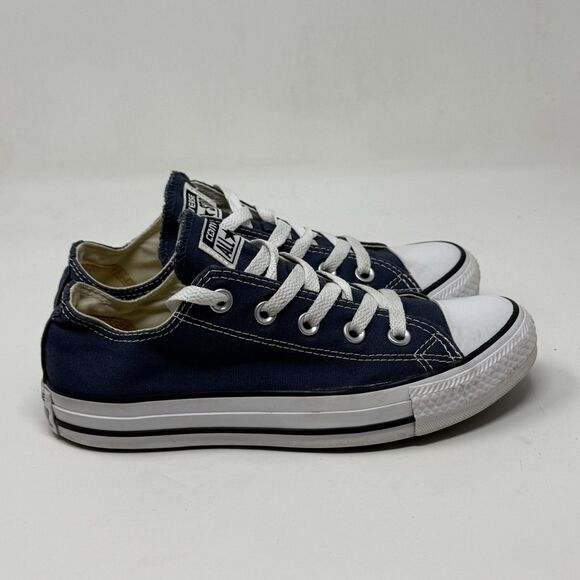 Converse Shoes - Converse All Star Sneakers Womens 6 Blue Canvas Low Top Retro Grunge Shoes
